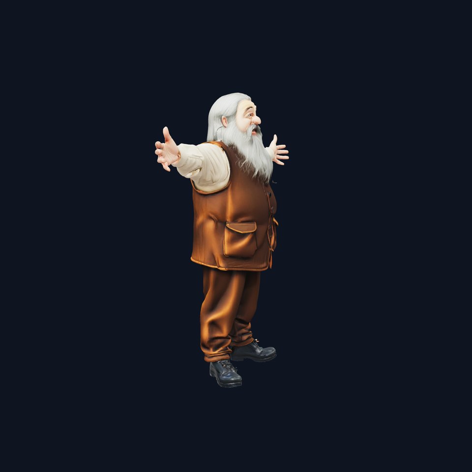 Friendly Grandpa Character model pack